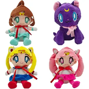 Adorable Japanese Anime Sailor Moon Plush Toys Tsukino Usagi Kaiou Michi Stuffed Toys Girlish Room Decor Plush Toys for Girls