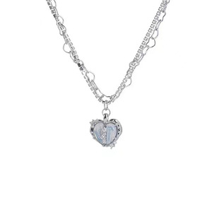 Moderne haut de gamme de luxe titane acier collier chaud fille perle clavicule chaîne mode Joker accessoire en gros métal décor à la maison - Product Image 1