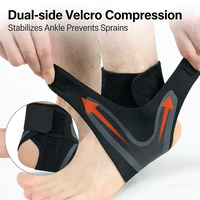 Attelle de cheville élastique réglable, manchon de compression respirant pour le soulagement de la douleur, la récupération et la protection anti-entorse de la voûte plantaire