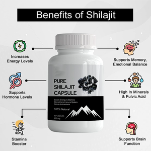 Oem Shilajitカプセル微量ミネラルとマグネシウム塩が豊富なフミン酸フルボ酸エキスShilajit樹脂カプセル - Product Image 2