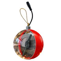 Boules de Noël géantes avec logo personnalisé - 12 cm, pour intérieur/extérieur, avec lumière LED suspendue, projecteur holographique à mémoire, OEM