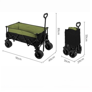 All-Terrain Outdoor Tuinkar Zware Roestvrijstalen Inklapbare Vouwwagen Voor Winkelen Met Oem-Ondersteuning Opvouwbare Kar - Product Image 4
