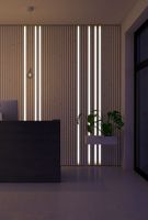 Bande de bois MDF en fibre de polyester Isolation phonique Akupanel Réduire les distractions Acoustique pour salle de musique Ménage Panneau mural à LED