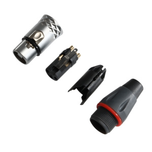 Alliage de zinc 3 broches cuivre robuste mâle femelle XLR Microphone Audio Micro à câble connecteur de prise pour câble 5mm - Product Image 5