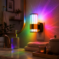 Veilleuses LOHAS RGB multicolores à changement de couleur, capteur crépusculaire, 3 niveaux de luminosité, pour salle de bain, chambre à coucher, adultes et enfants