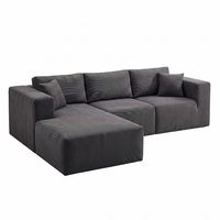 Modernes Modulares Konvertierbares Verstellbares Chenille-Sofa-Set, Vakuumkomprimiertes Ecksofa-Bett für Apartments und Villen