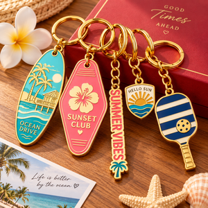 Porte-clés souvenir de voyage personnalisé en métal, porte-clés avec monument de la ville, cadeau touristique personnalisé, OEM ODM - Product Image 1