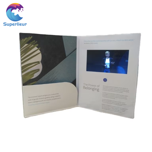 Superlieur 7.0インチLCDビデオパンフレットプレーヤーリンクされたスクリーン付きハードカバー広告パンフレット紙で作られたマーケティング用 - Product Image 2