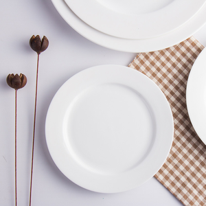 จานอาหารค่ำเซรามิกสีขาวทนทานพร้อมตัวเลือกขนาดที่กำหนดเองสำหรับงานเลี้ยง - Product Image 2