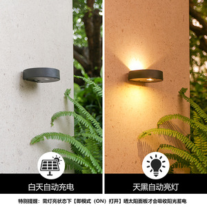 Lámpara solar de pared para exteriores con ángulo de haz de 20 grados, luz LED para iluminación de jardín, patio y escaleras - Product Image 2