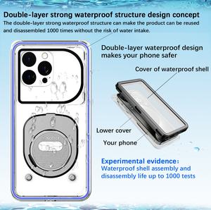 Étui de téléphone universel étanche IP68 pour <span class=keywords><strong>iPhone</strong></span> Samsung Xiaomi Google 6,9 pouces, housse de plongée sous-marine, étui tactile - Product Image 4