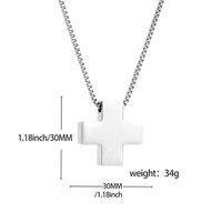 Collier tendance en acier inoxydable épais avec pendentif croix et chaîne bambou, accessoire ras-du-cou pour homme, bijoux
