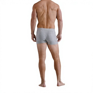 OEM <b>Custom</b> Logo Heat-Transfer Printed Seamless Fusing Men's Adult Antibacterial Breathable Cotton Spandex Knit <b>Boxer</b> Briefs - Product Image 6