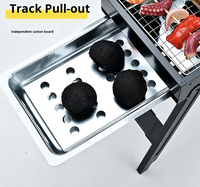 Grille de barbecue pour cuisine extérieure, barbecue extérieur au charbon de bois, station de barbecue extérieure