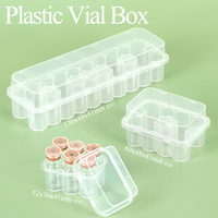 YUZMEI Vente en gros Boîte de rangement pour flacons de laboratoire à 10 compartiments pour flacons de vaccin en plastique PP, flacons de 3 ml, 5 ml, 10 ml, étui pour peptides