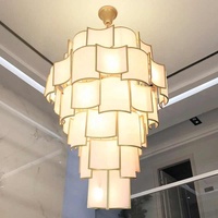 Loft de luxe grand lustre en verre de haute qualité éclairage moderne personnalisé grandes lampes suspendues suspendues lampes pour hôtel restaurant