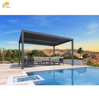 Gazebos de jardin modernes de luxe en aluminium avec toit en métal imperméable, gazebos et pergolas en aluminium 3x3 3x4 6x3 pour l'extérieur