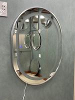 Miroir de salle de bain intelligent LED moderne de luxe avec écran tactile, anti-buée, en verre trempé, garantie 5 ans, 600x800mm, ovale, pour hôtel et appartement