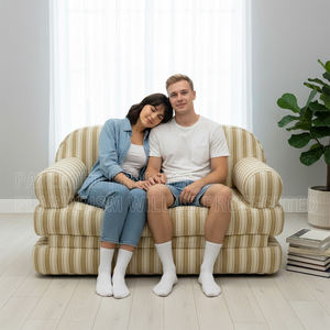 Sofá Inflable Convertible 2 en 1, Cama Inflable, Sillón Plegable, Sofá de Aire para <span class=keywords><strong>el</strong></span> Hogar y <span class=keywords><strong>el</strong></span> Jardín - Product Image 4