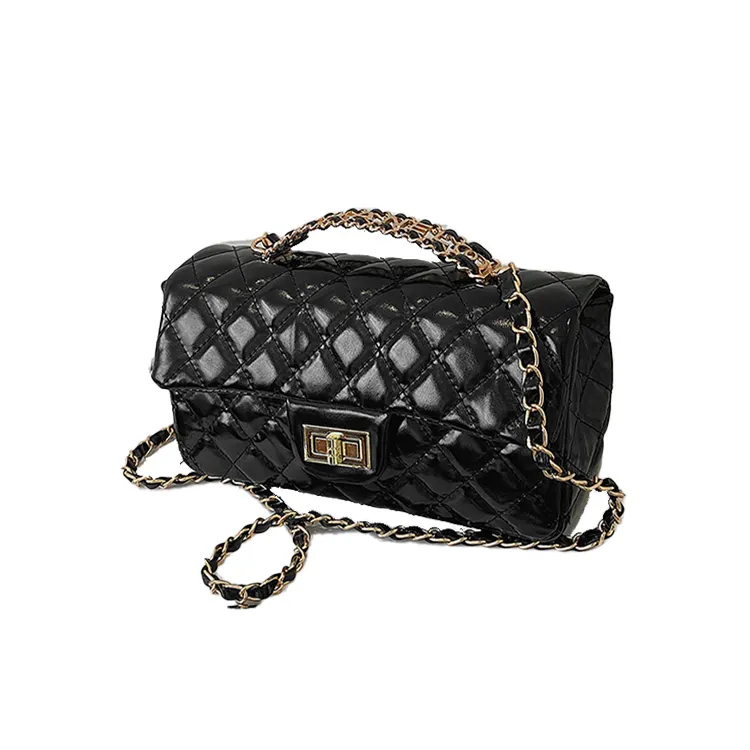 Quilted Sustainable genuine leather chain bag straps shoulder crossbody bag fashion womens bags crossbody