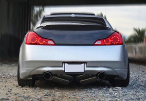 Для Infiniti G37 2-дверное купе 08-13: задняя крышка багажника в стиле Ducktail из карбона с отверстием для камеры - Product Image 3