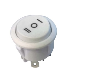 Trắng 6pin 3 Rocker chuyển 125V 10A 3 đồng pins chuyển đổi thông tư - Product Image 1