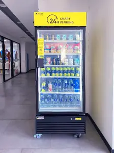 24 Hours Automatic Snacks Drinks Food Water Vending Machine Ice Drink Vending Machine For Supermarket