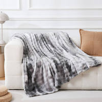 Couverture et plaid d'hiver luxueux en fausse fourrure de lapin, velours épais et chaud, couverture Sherpa de luxe pour lit