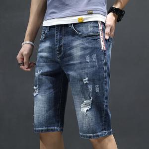 卸売カスタムストレッチジーンズショーツパンタロンコルトスヴァケロスパラホンブレサマーダメージショートジーンズ男性用