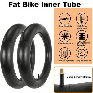 Pièces de rechange pour vélo, chambre à air en caoutchouc naturel et chambre à air en butyle, chambre à air de <span class=keywords><strong>pneu</strong></span> de vélo 20x4.0 24x3.0 24x4.0 26x4.0 27.5x3.0 - Product Image 1