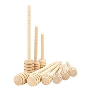 ไม้ตักน้ำผึ้งขัดเงาขายส่ง สำหรับโรยหน้าขนม ของชำร่วยงานแต่งงาน ของขวัญคริสต์มาส ของขวัญรับปริญญา ช้อนขนาดเล็ก ใช้ซ้ำได้ ทำจากไม้ - Product Image 1