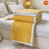Vente en gros 150*200 Couverture confortable en polaire pour la maison Couverture décorative en fourrure Jacquard en coquille de tortue pour lit d'hiver
