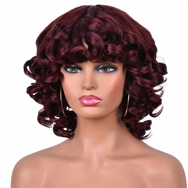 Wholesale good quality hair wig and high fiber wigs wholesale hot selling straight multi color red black synthetic wig