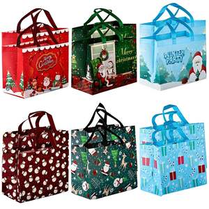 ถุงผ้าแคนวาสแบบใช้ซ้ำได้เป็นมิตรกับสิ่งแวดล้อมถุงช้อปปิ้งฟอยล์ลามิเนตขนาดกลางแบบนอนวูฟเวน - Product Image 2