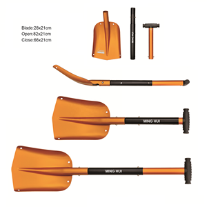 Manche droit Portable en <span class=keywords><strong>aluminium</strong></span> 504, <span class=keywords><strong>pelle</strong></span> de <span class=keywords><strong>neige</strong></span>, 3 pièces, pour le Sport, pour voiture et Camping - Product Image 2