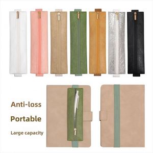 Étui à crayons portable à fermeture élastique, sac de rangement pour stylos de réunion de bureau, sac à fermeture éclair en papier DuPont, porte-crayons - Product Image 1