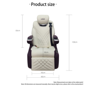Siège de luxe <span class=keywords><strong>pour</strong></span> fourgonnette commerciale Aero Seat Benz W447 Vito V-Class V250 V300 Metris, siège de voiture, canapé-lit, Alphard Sprinter <span class=keywords><strong>Van</strong></span>, en cuir - Product Image 3