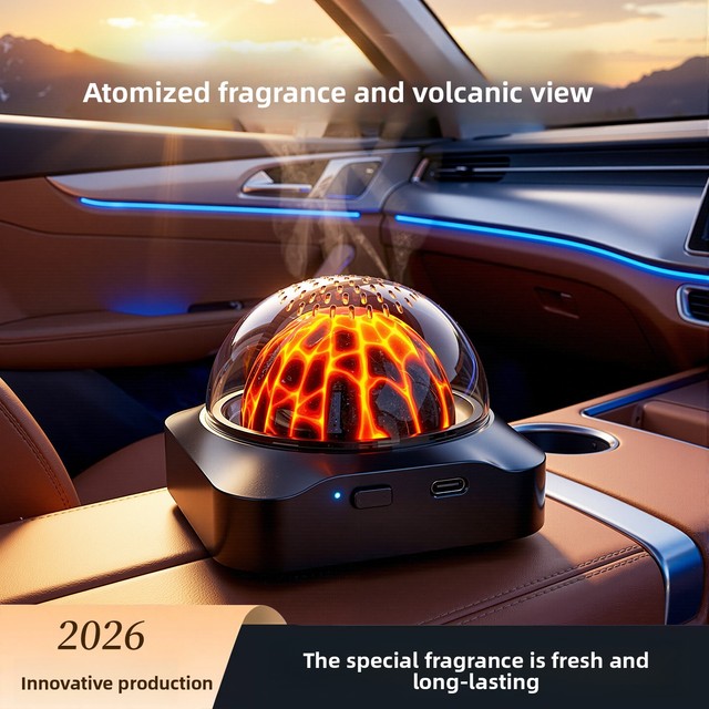 2026 New ABS Material Car Perfume Volcanic Cloud Long Lasting Fragrance Odor Removal Car Aromatherapy Machine Automatic Spray