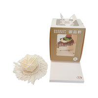 Boîte à gâteau pliable avec fenêtre, boîte en papier de qualité alimentaire avec logo personnalisé en relief, emballage OEM pour boulangerie, pour gâteaux, desserts, pâtisseries, biscuits, cadeaux