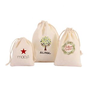 Recyclable Promotional Cotton <b>Canvas</b> <b>Drawstring</b> <b>Bag</b> Custom Logo for Essential Oils Perfumes Toothpaste Packaging Dust Pouch - Product Image 2