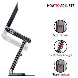 Soporte Plegable Portátil para Laptop, Ajustable en Altura, Soporte Ergonómico de Aluminio para Macbook Pro, Venta al Por Mayor - Product Image 4