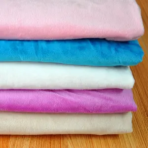 Custom Wholesale Fleece Solid Knitted Flannel Fleece Fabric Soft Polyester Minky Plush 100% Polyester Fabric For Baby Blanket