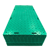 Tapis de protection de sol en PE pour chantier 4"x8" pour engins lourds, résistant aux UV, surface antidérapante, couleur noire, épaisseur de découpe 12mm/20mm