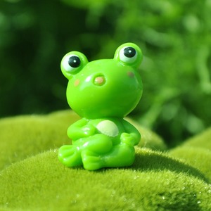 Figurines de grenouilles vertes mignonnes en résine, animaux miniatures pour <span class=keywords><strong>jardin</strong></span> féerique et décoration de bureau, décoration de table de sable - Product Image 3