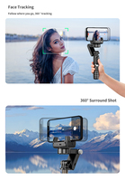 360 gradi Pano Shoot telecomando Wireless Beauty Light Desktop Gimbal stabilizzatore Fill Light Selfie Stick treppiede