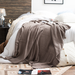XW-funda de almohada de punto con borla de ganchillo para bebé, <span class=keywords><strong>suave</strong></span>, 100% algodón, para sofá cama, sala de estar, manta de punto - Product Image 3