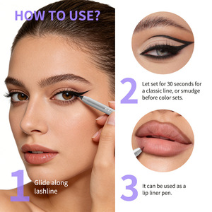 Delineador de Ojos de Larga Duración, Punta Suave y Precisa, Resistente al Agua, a Prueba de Manchas, de Larga Duración, Formación Rápida, Maquillaje de Ojos Suave y Difuminado - Product Image 2