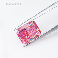 GIGAJEWE 3.5ct 7*9mm Pink Pixel Cut Moissanite Loose Stone Pierre de dureté de haute qualité avec de beaux pixels
