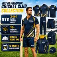 Ensemble de maillots de cricket personnalisés sublimés PURE pour hommes, uniforme de balle personnalisé, nom d'équipe, tenue de cricket, kits de vêtements de sport