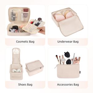 Juego de 8 Cubos de Embalaje con Cierre de Cremallera y Cordón, Organizadores de Equipaje Ligeros y Resistentes <span class=keywords><strong>al</strong></span> Agua, Bolsas y Estuches para Viaje OEM - Product Image 3